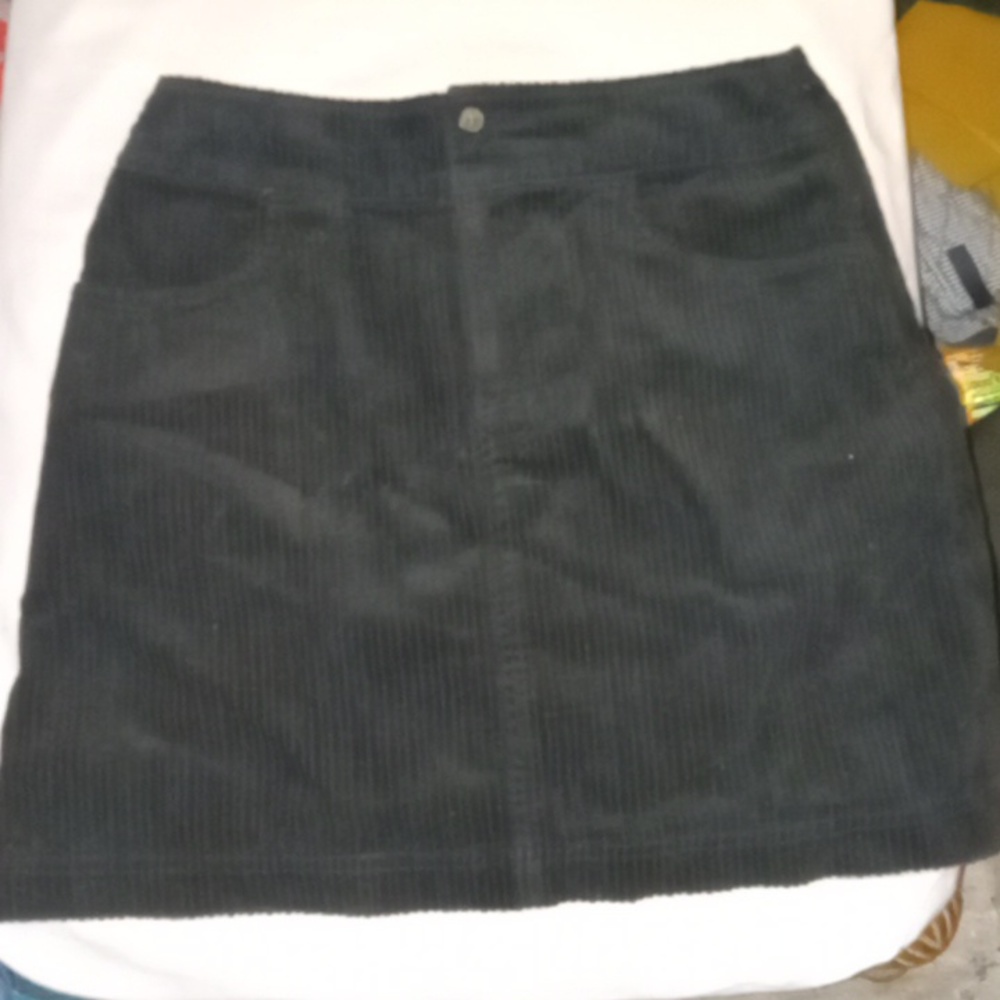 Women's black corduroy skirt